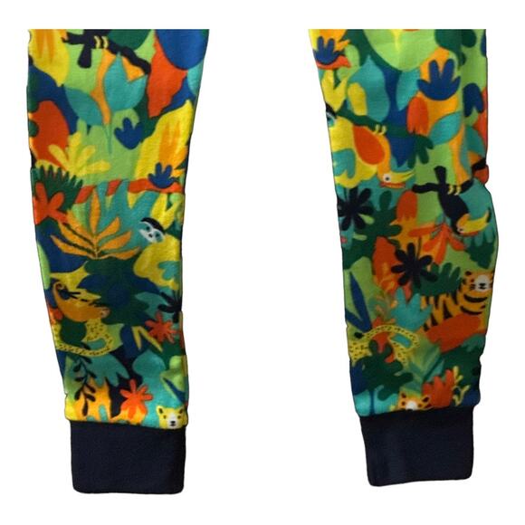 Old Navy White & Blue Born To Be Wild Jungle Graphic Pajama Set 18-24 Month New - Picture 6 of 6